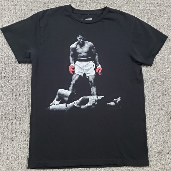 Ali Other - Muhammad Ali T-Shirt Mens M Black Boxing Knock Out Cassius Clay